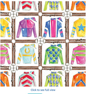Kentucky Derby Cocktail Napkins – Jockey Silks Design, Pack of 20