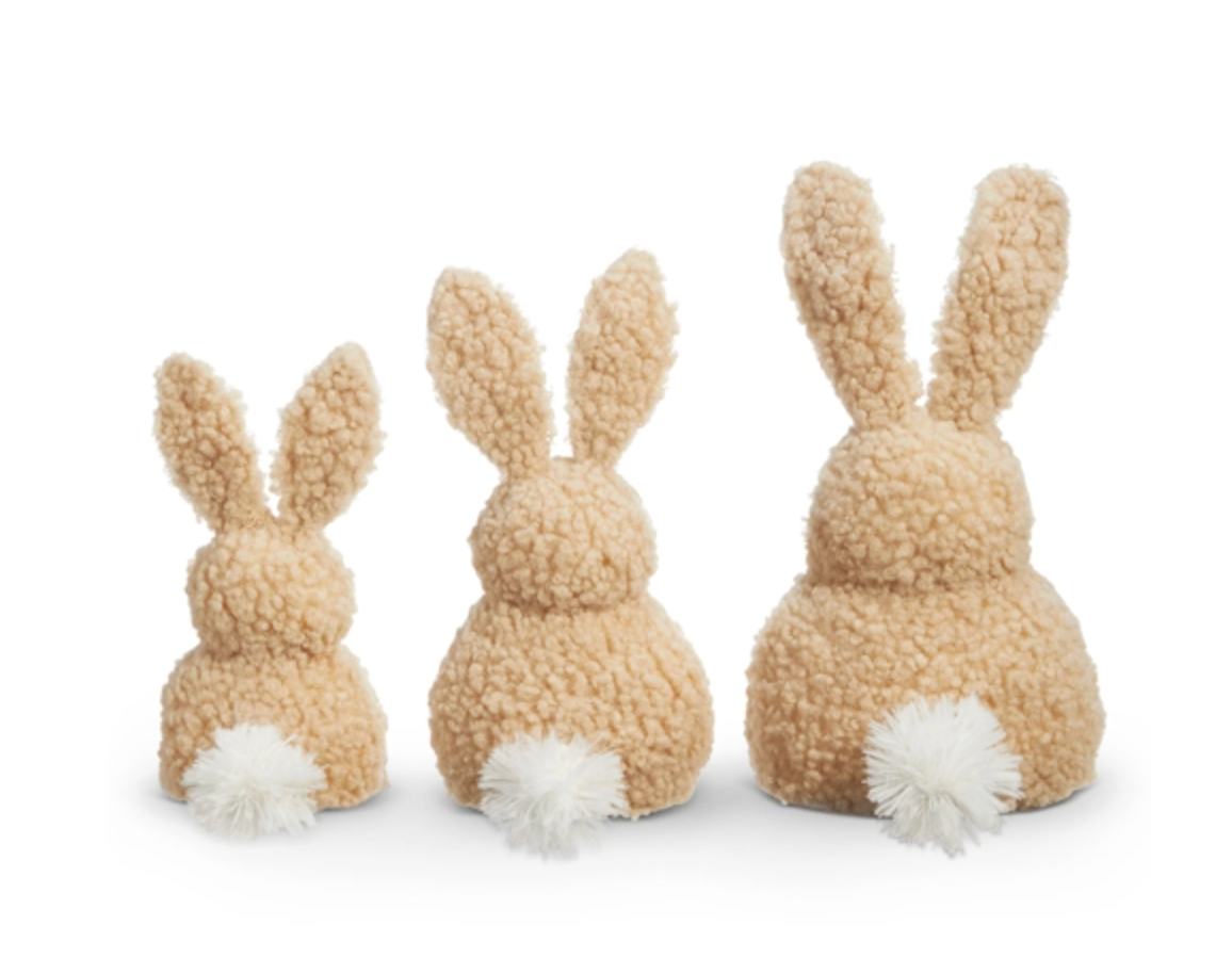 Seasonal - Faux Fur Sherpa Bunny - Set of 3