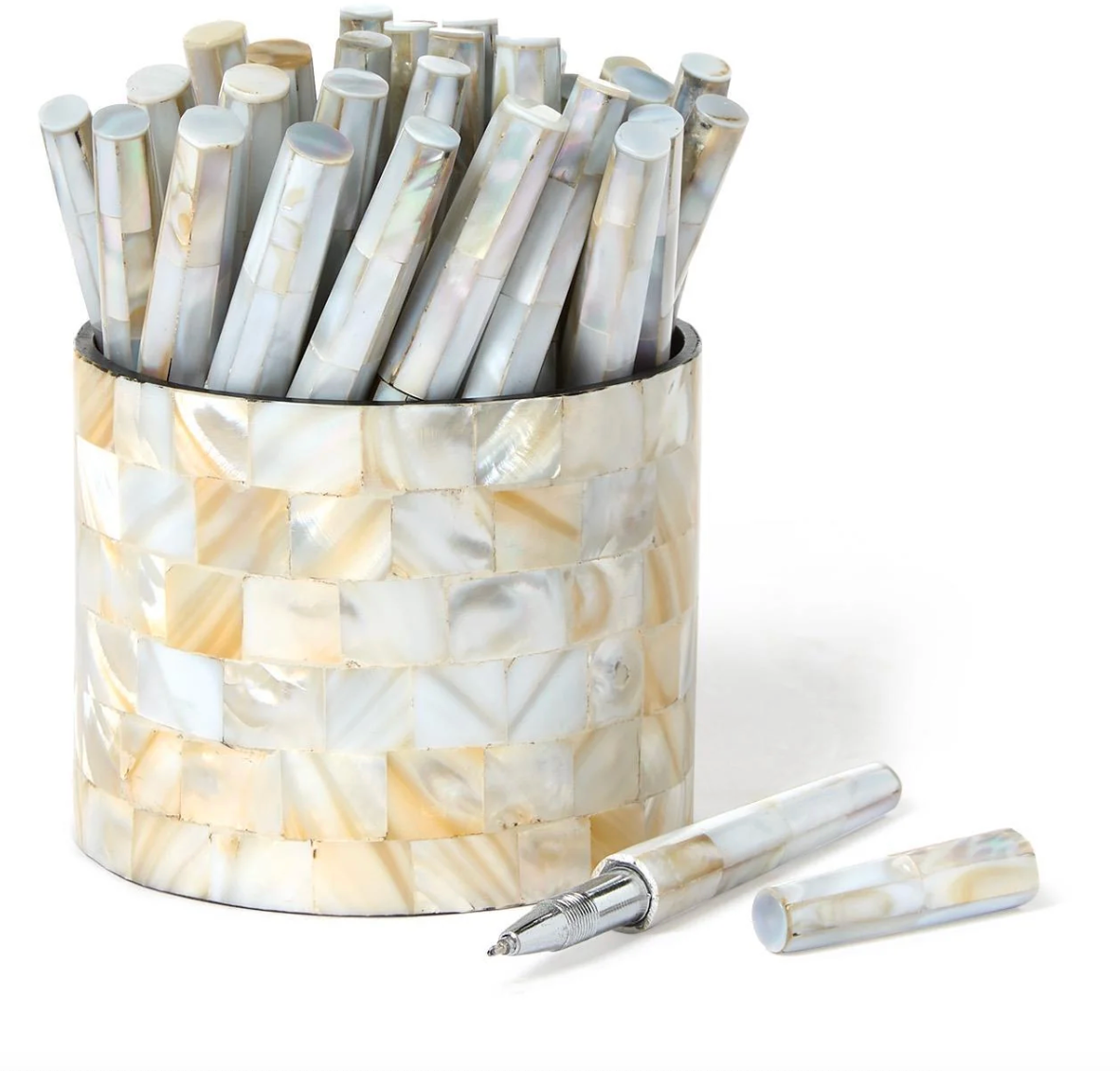 Mother of Pearl Covered Pen - Handcrafted Luxury Writing Pen