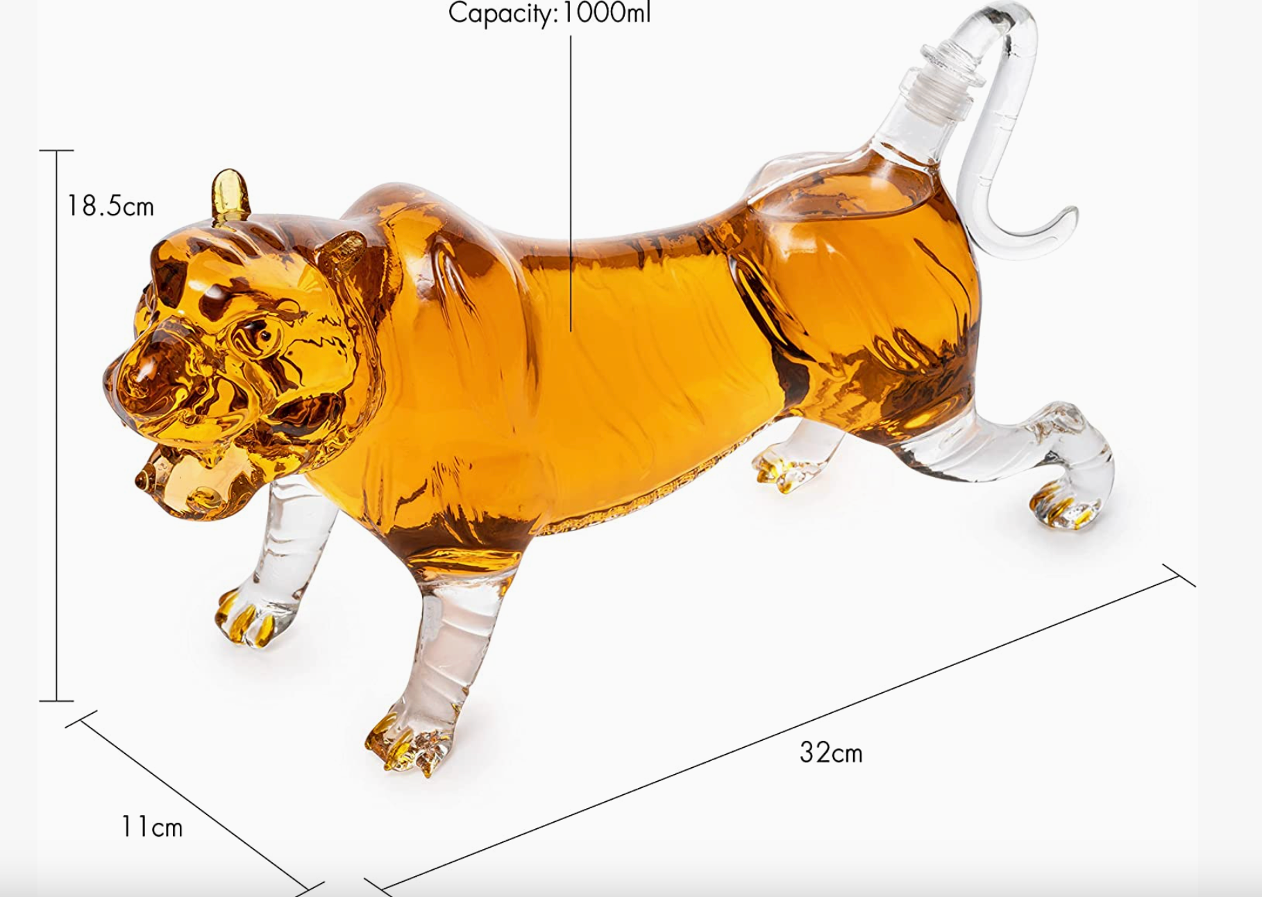 Tiger Glass Spirits Decanter – Gameday Barware