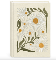 Embroidered Flower Market Daisy Hardcover Journal
