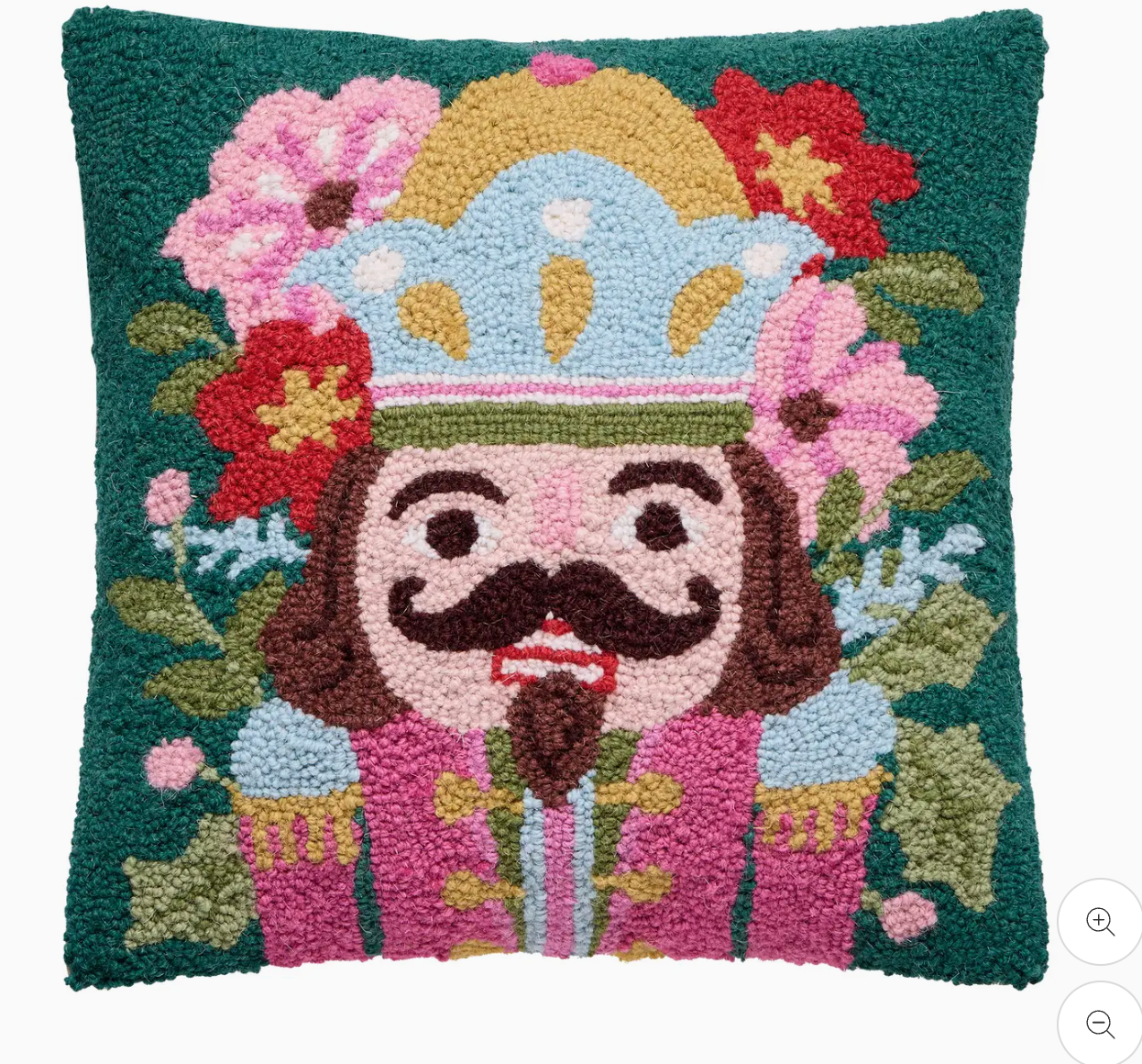 Holiday Nutcracker Hook Pillow – Festive Christmas Accent Pillow