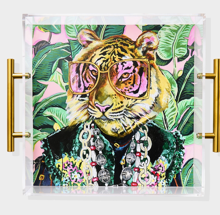 Toby The Tiger Large Acrylic Serving Tray