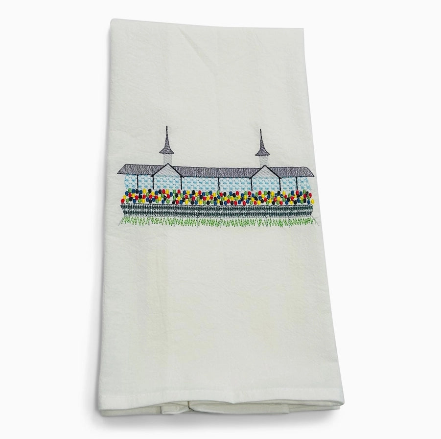 Tea towel - Derby Day - Embroidered