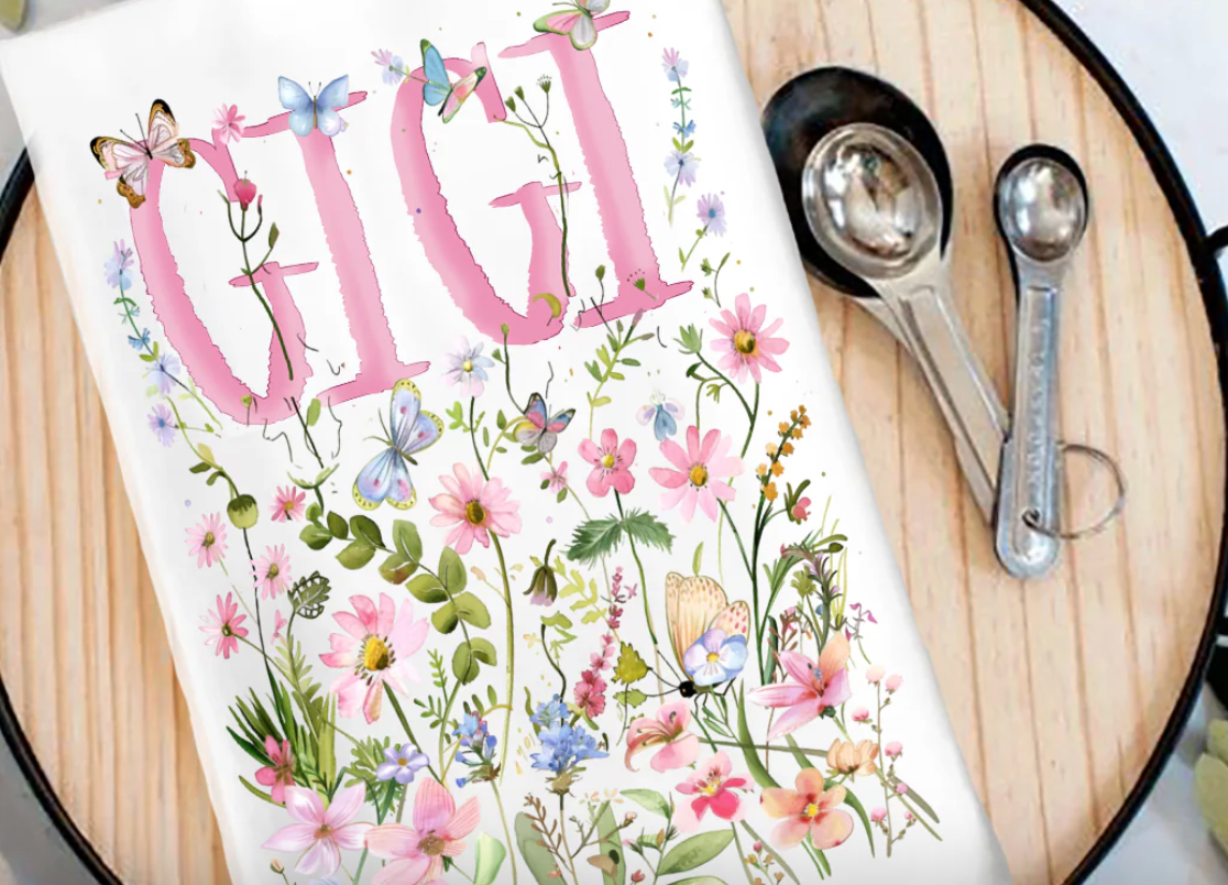 Home Decor - Tea Towel - Mother’s Day Wild Flowers - Gigi