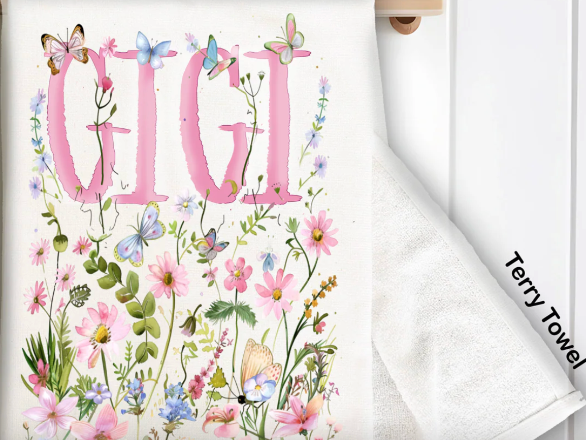 Home Decor - Tea Towel - Mother’s Day Wild Flowers - Gigi