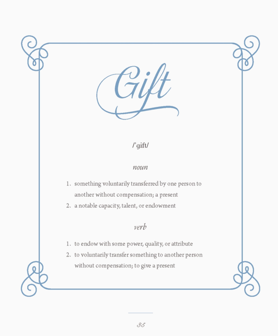Page from the book "Angels" title Gift