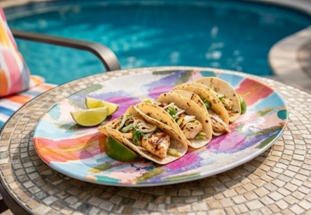 Antigua Smile Melamine Platter by Laura Park Designs