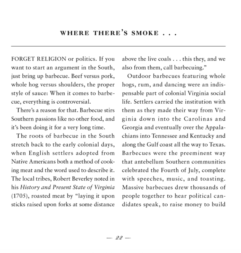 Text page from the book, "A Southerner's Handbook" with a white background