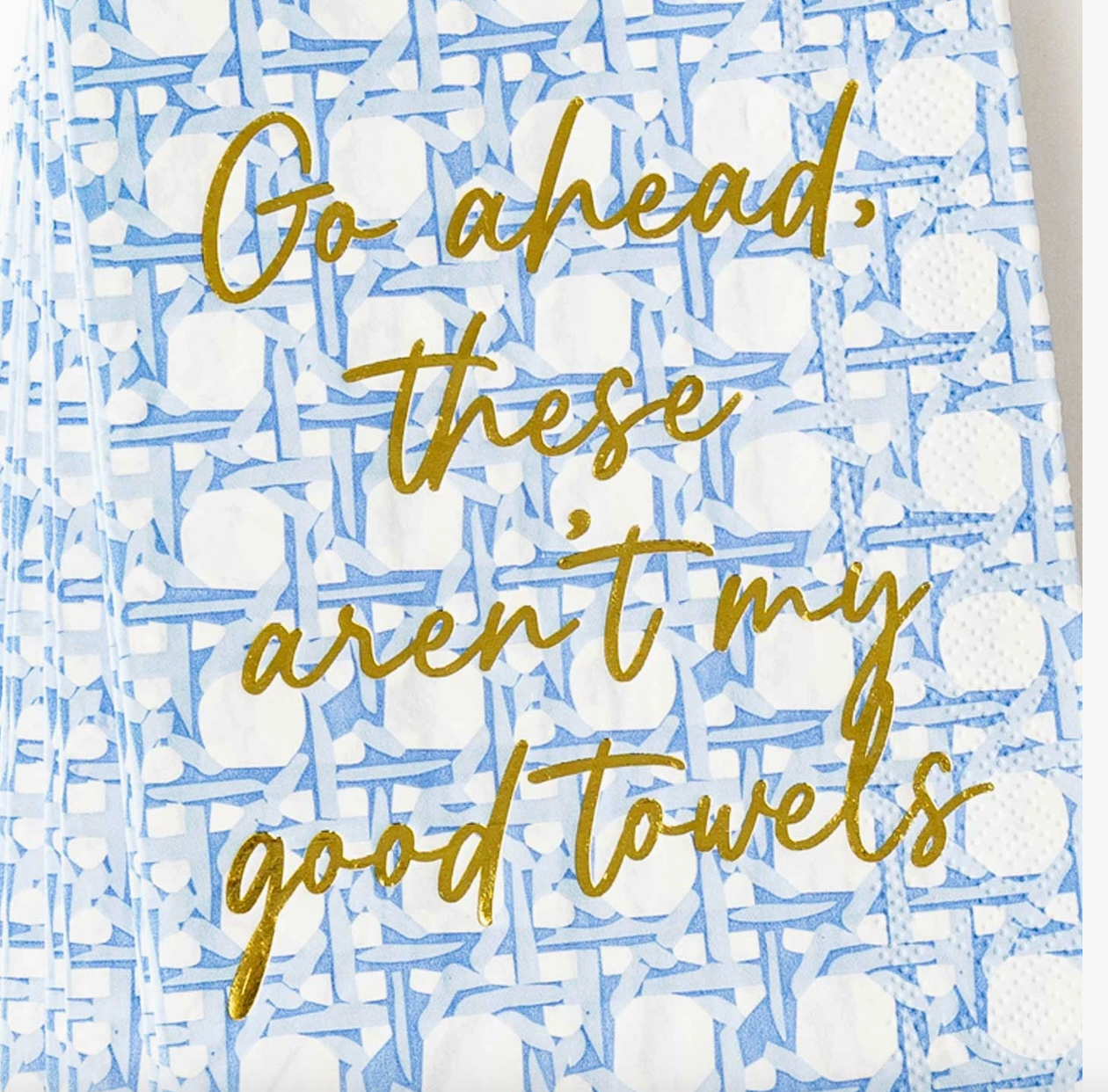 Blue Cane Guest Napkins