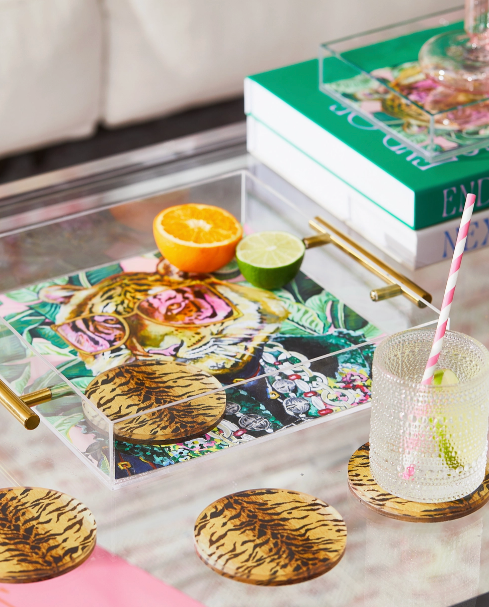 Toby The Tiger Large Acrylic Serving Tray