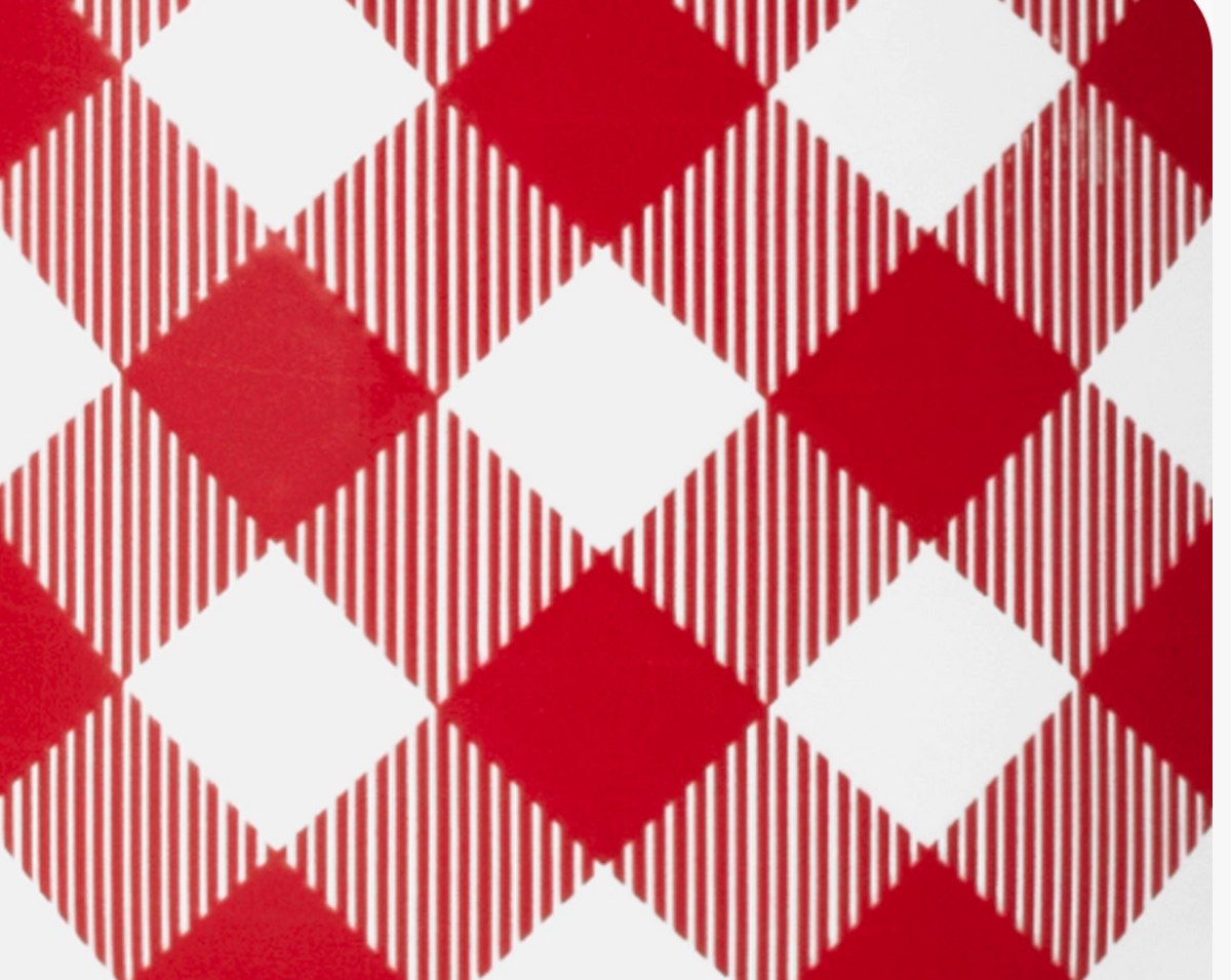 red and white close up of gingham check