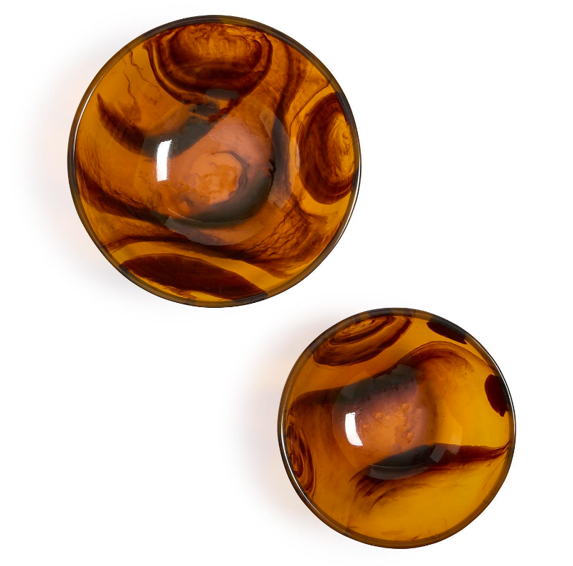 Tortoise Swirl Resin Serving Bowl - Small or Large