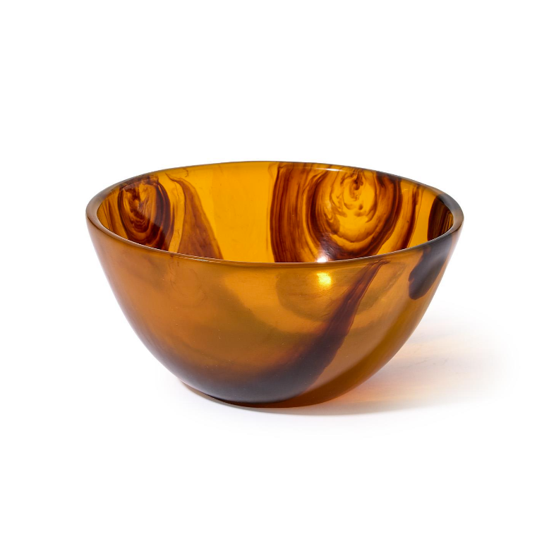 Tortoise Swirl Resin Serving Bowl - Small or Large