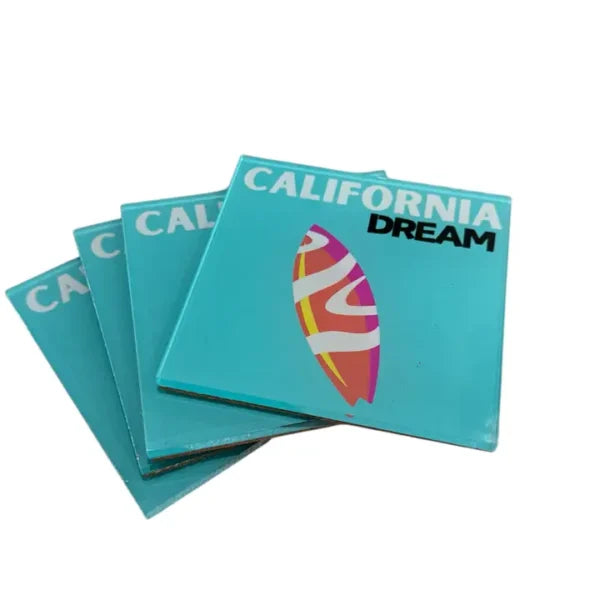 Coasters - Cabo Paradise - Acrylic - set of 4 - white background 