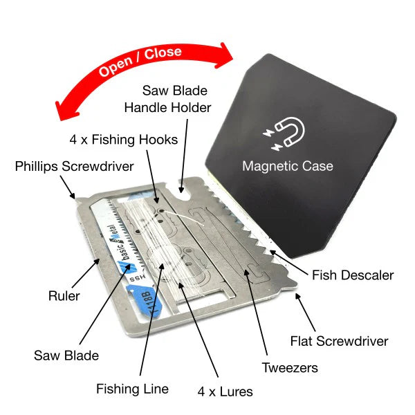 Men - Survival Kit - Fishing - 7 in 1