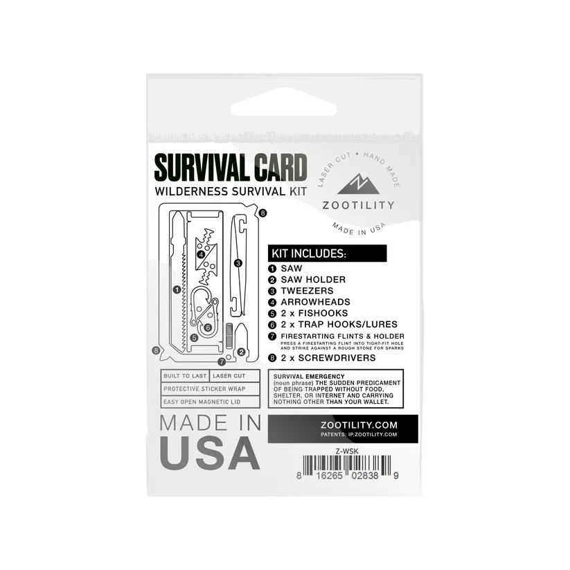 Men - Survival Kit - Wilderness - 8 in 1