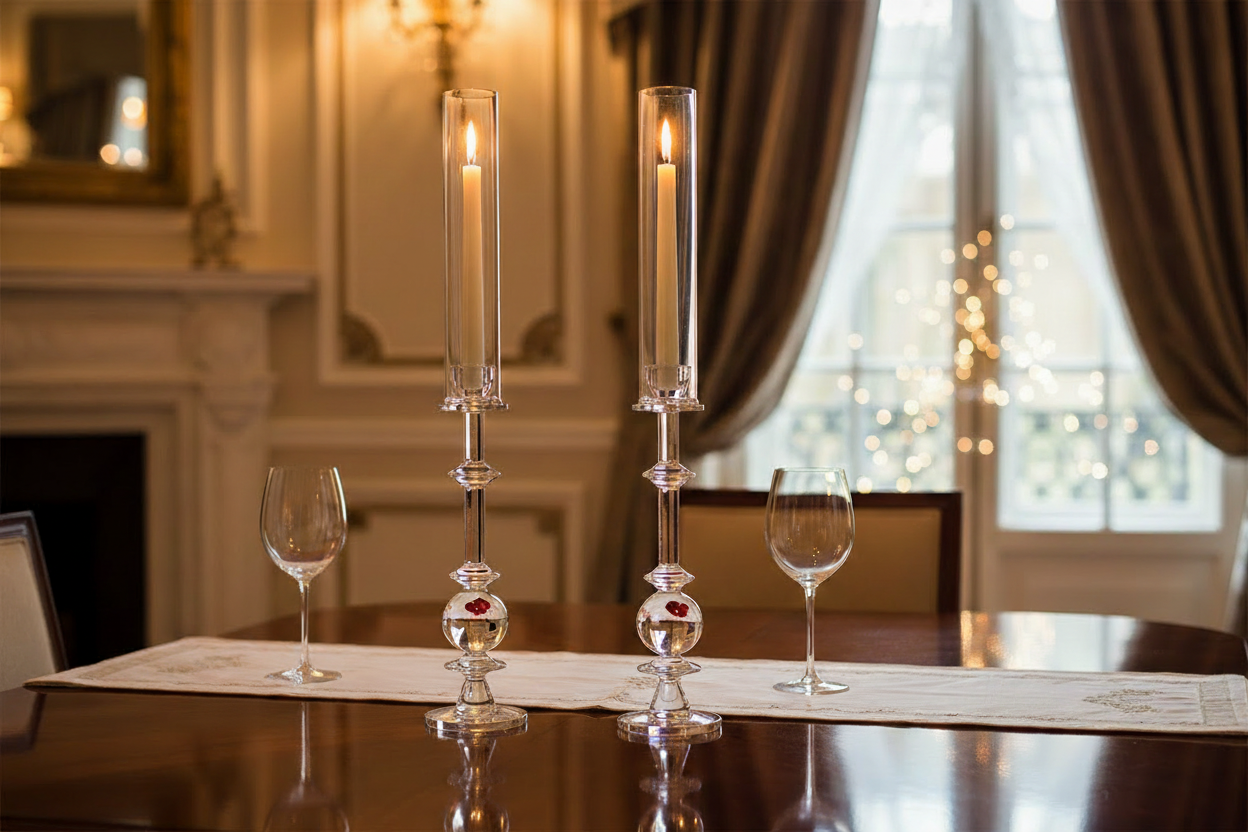 Valentina Crystal Candle Holders Lifestyle No Flowers