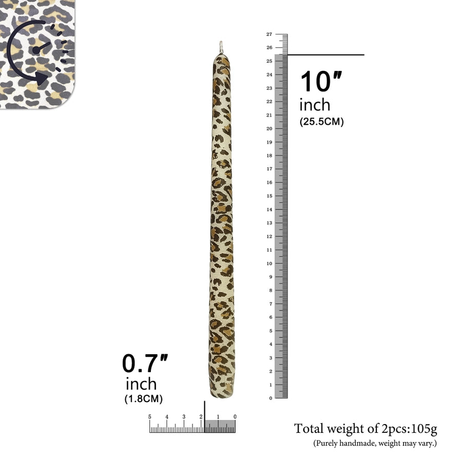 Candles - Leopard Print Taper - Pack-2