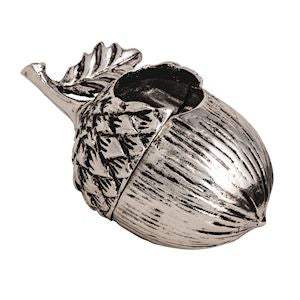 Seasonal - Taper Holder - Silver Acorn 