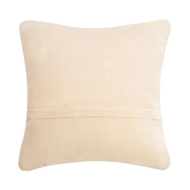 Beige pillow back on a white background