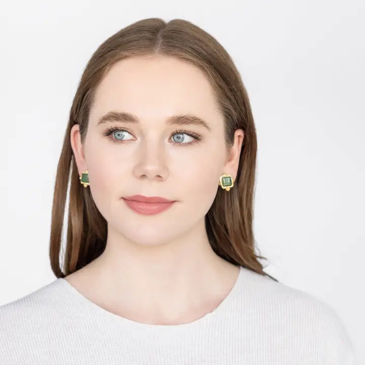 Charlotte Studs Emerald Green - Everyday Earrings