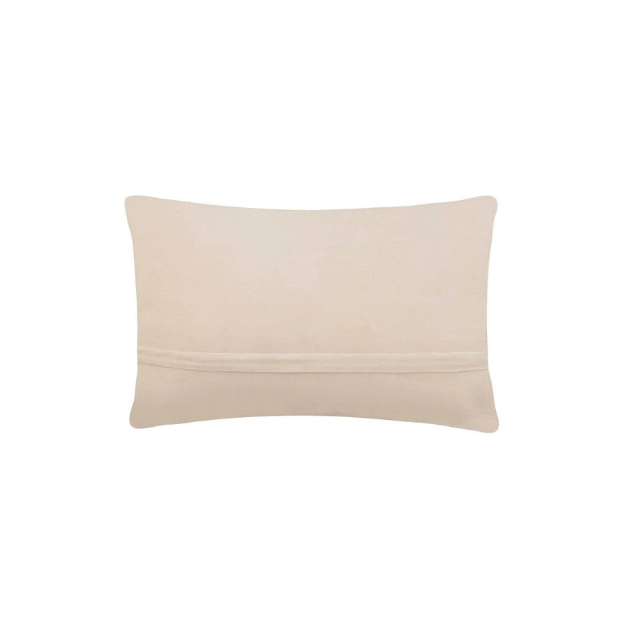 Beige pillow back on a white background