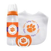 Clemson Kickoff Collection Bib, Pacifier and Bottle Set