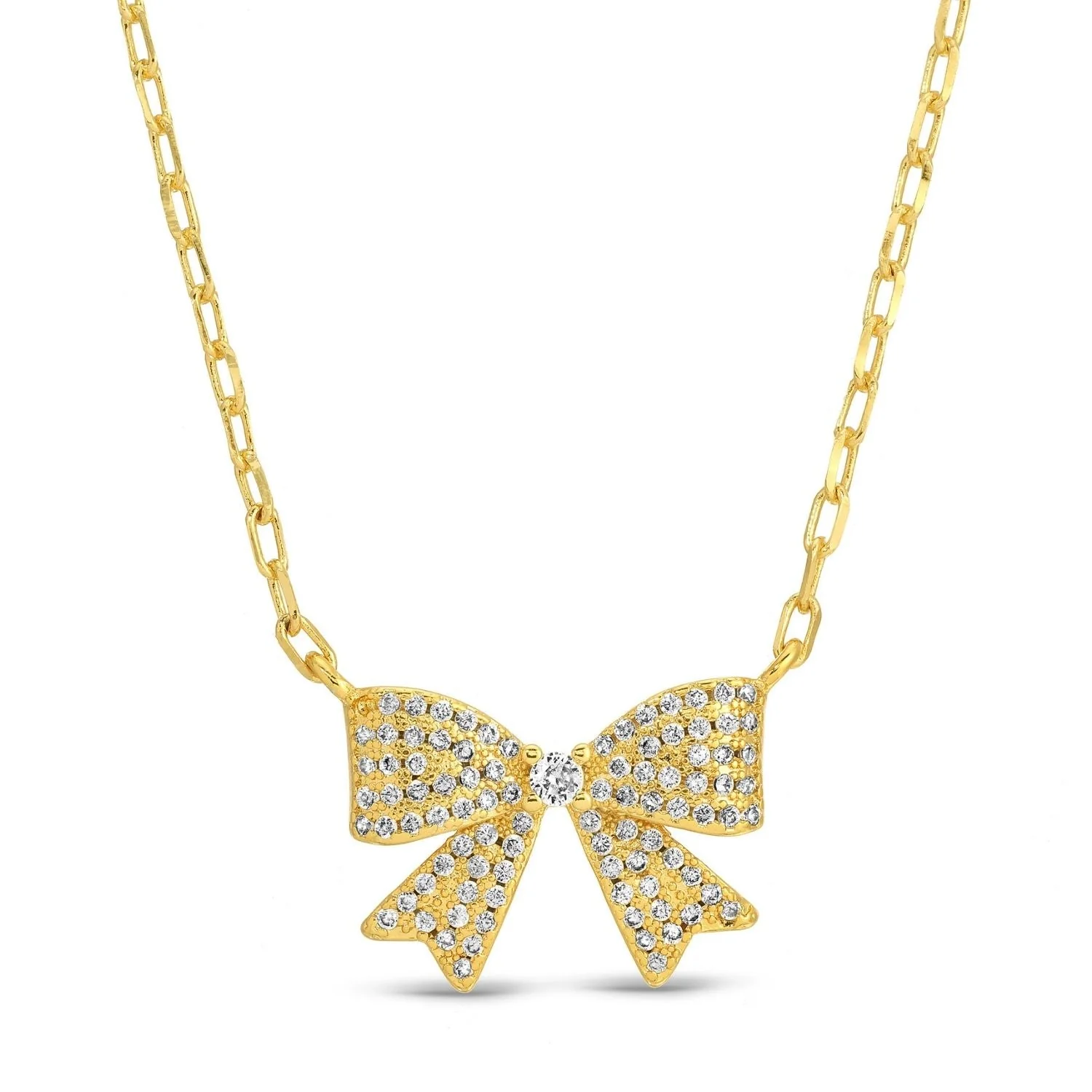 Jewelry - Necklace - Bow Pendant - Gold