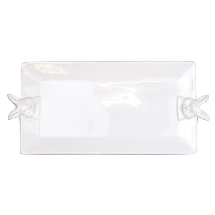 Platter - Winston Bunny - Embossed - White - 12”x6.5”