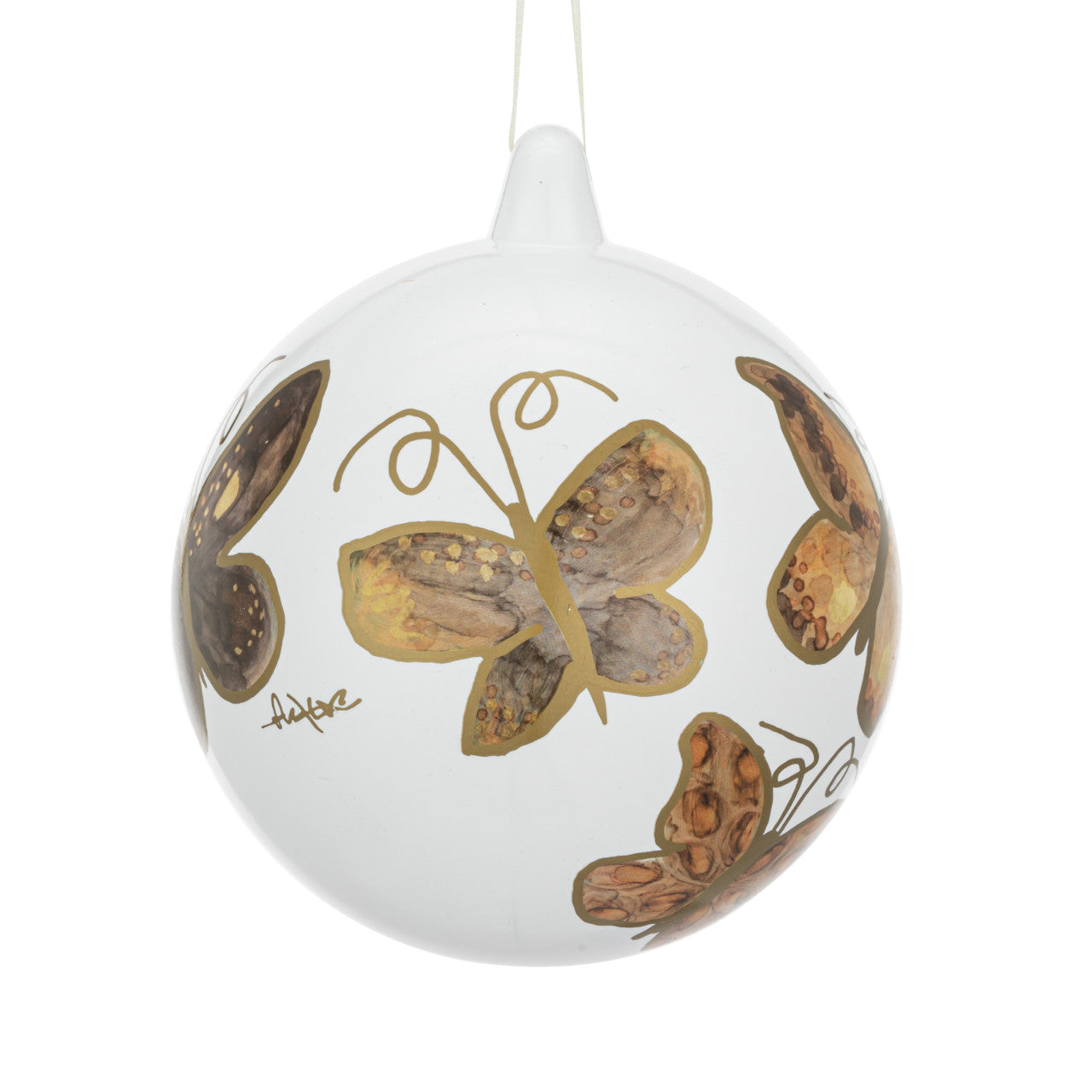 Seasonal - Ornament - Neutral Butterfly - Round