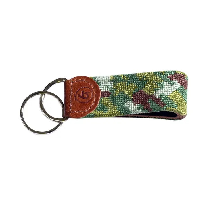 Camouflage Needlepoint Keychain – Handcrafted Camo Accessories