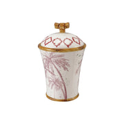 Decorative jar with a lid on a white background