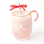 Santa Shaped Drinking Glass - Gold Rim 20 oz Christmas Drinkware