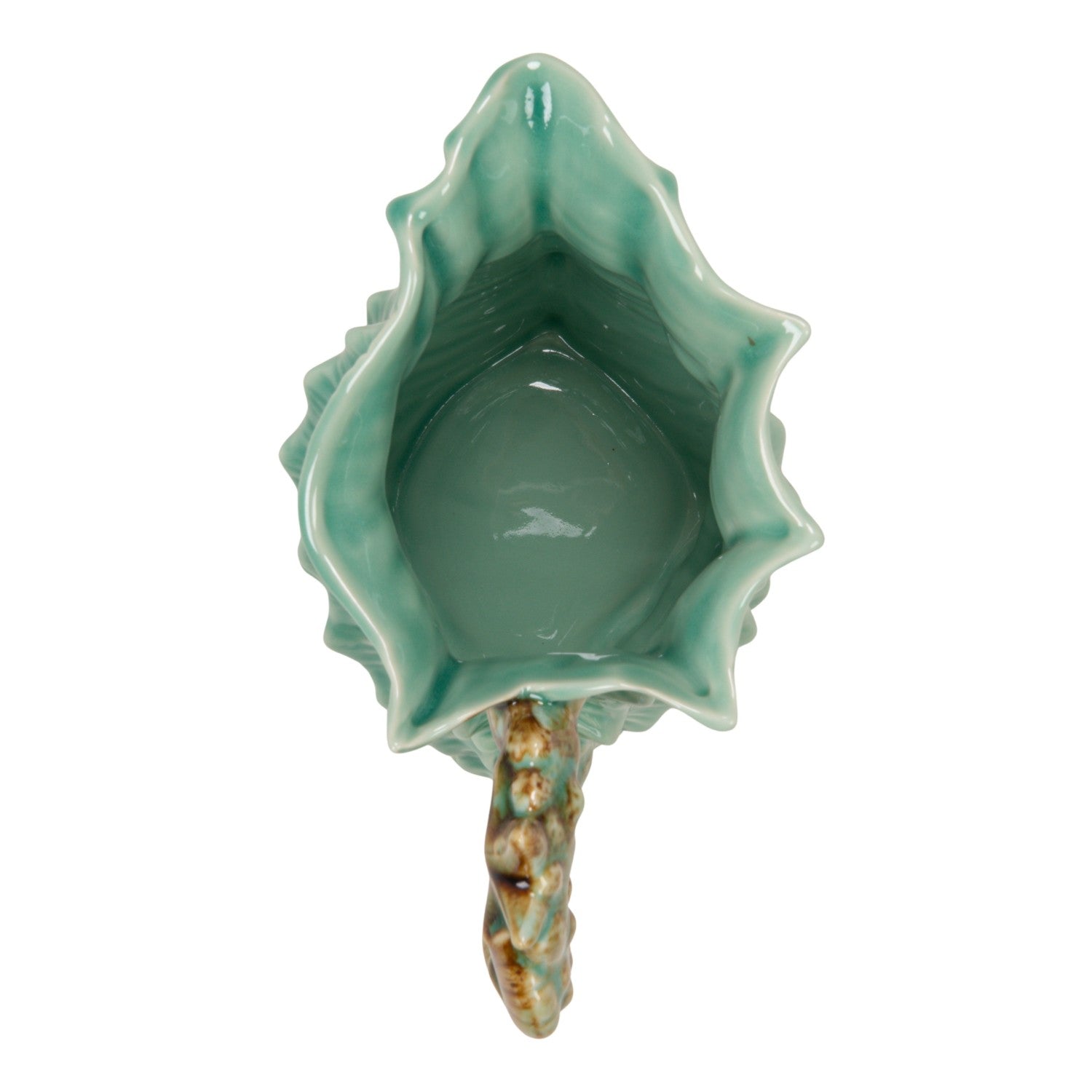 Home - Pitcher - Shell Shaped - Blue & Brown
