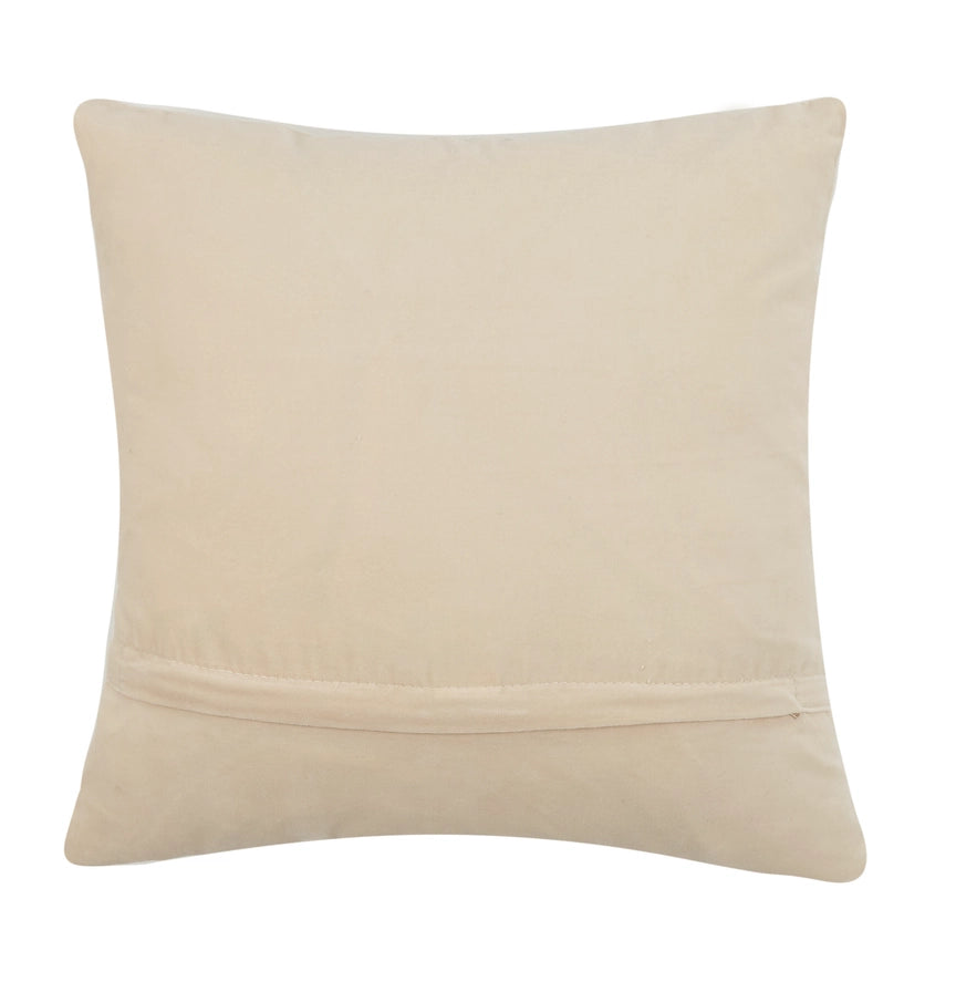 Beige pillow back on a white background