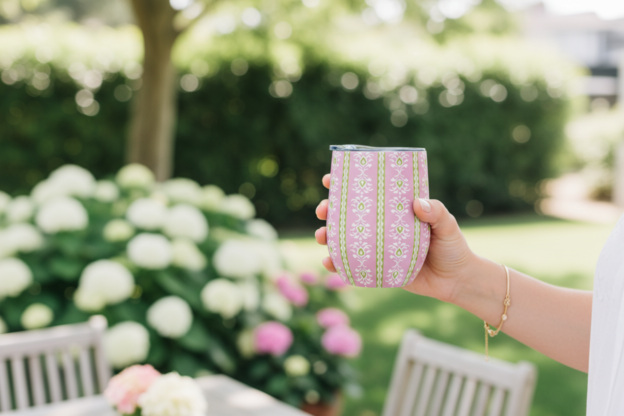 Floral Stemless Tumbler – Garden Party Lifestyle