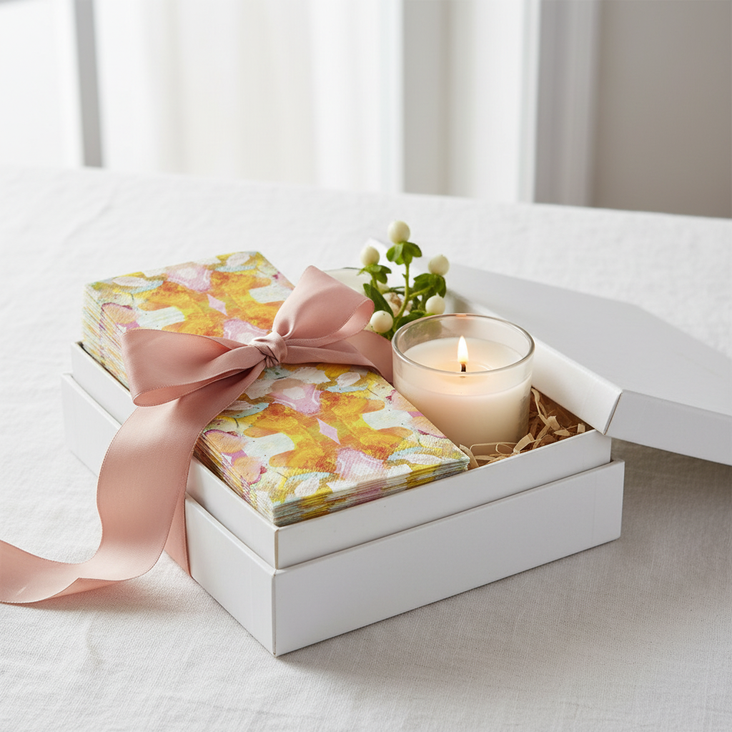 Laura Park Marigold Guest Napkins as Hostess gift 
