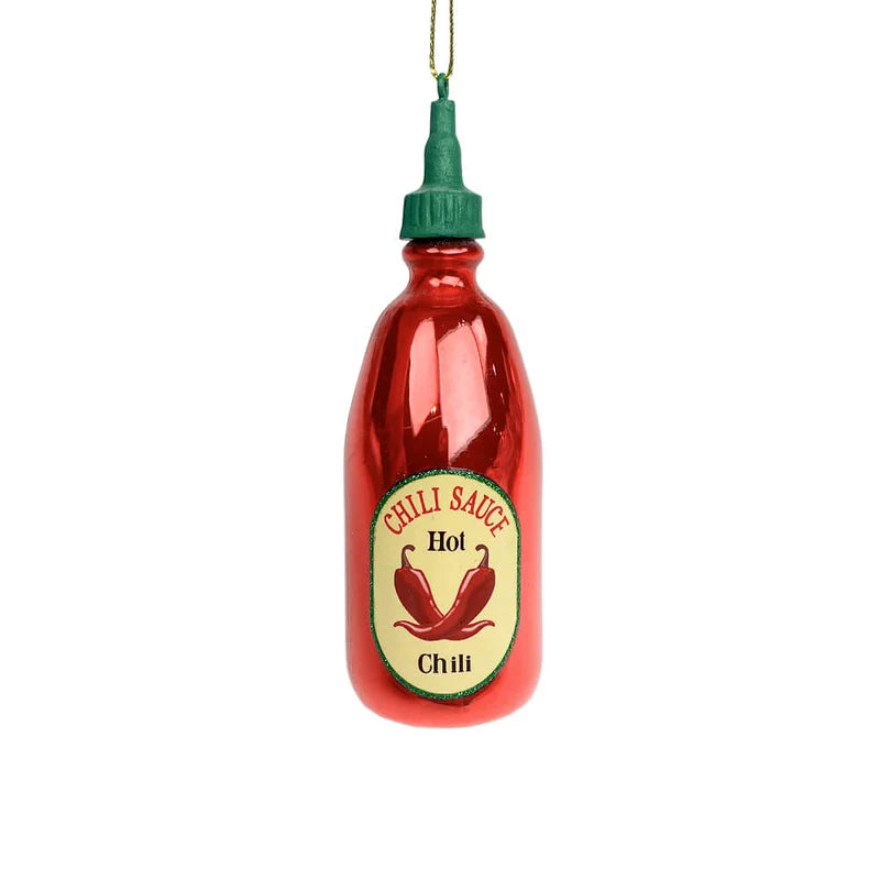 Chili Sauce Bottle Ornament, 4 in