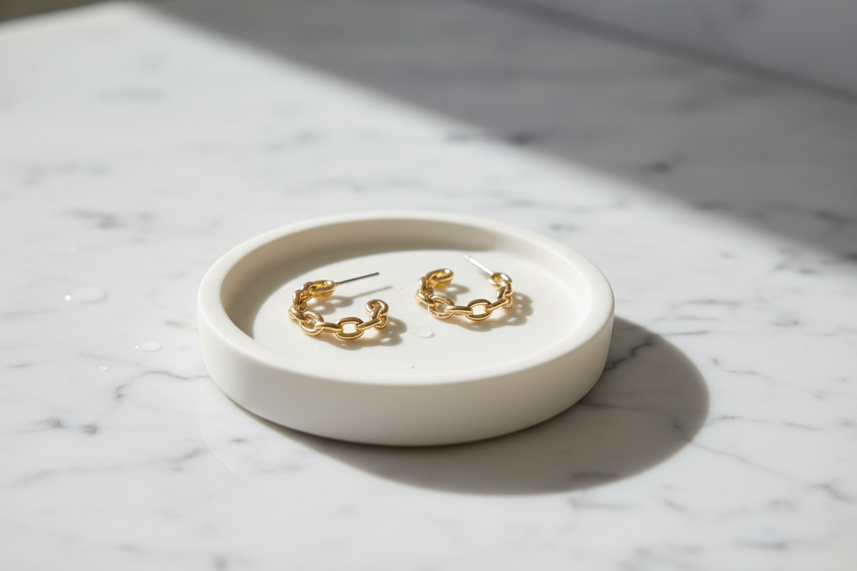 Ainsley Link Hoop Earrings