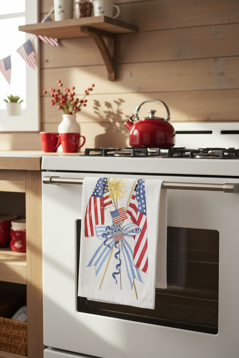 Tea Towel - Flag Ribbon - Bagged