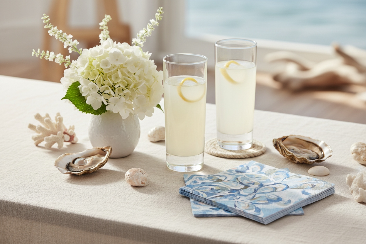Atlantic Reef Cocktail Napkins – Set of 20