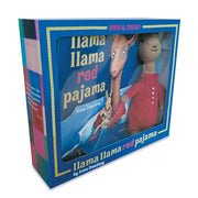 Boxed set of 'Llama Llama Red Pajama' book and toy on a white background