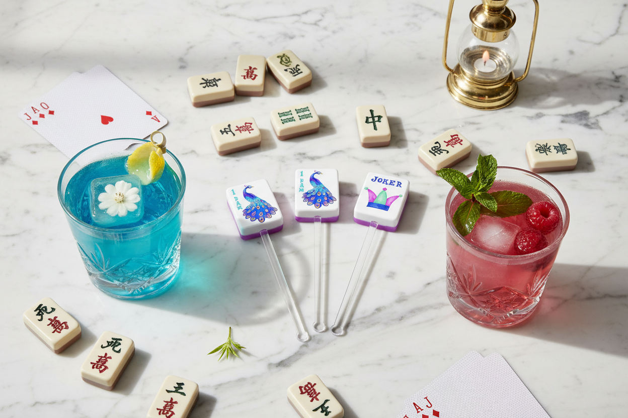 Mahjong Drink Stirrers Lifestyle