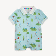 Children - Magnetic Polo Romper - Gopher It - 0-3 mo.