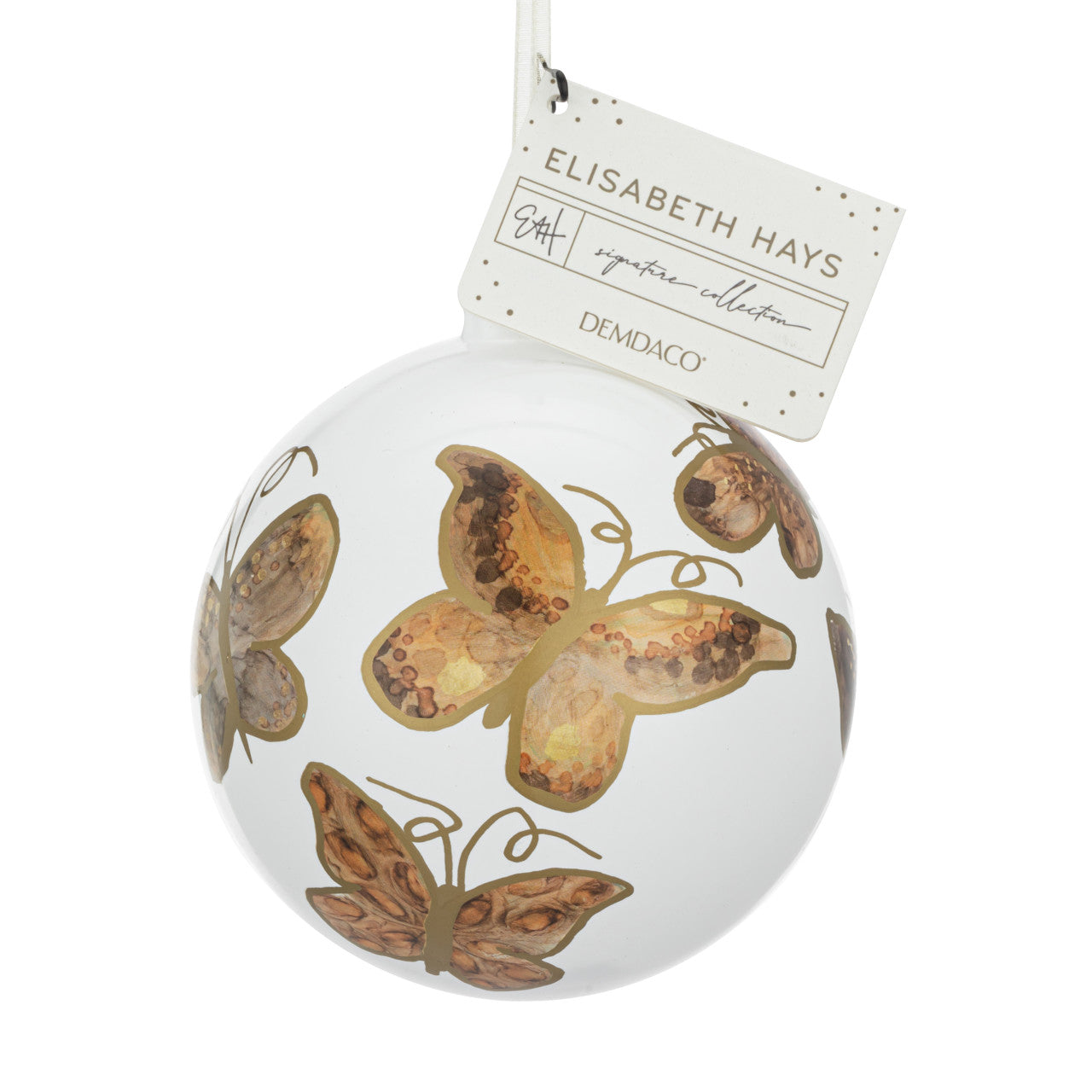 Seasonal - Ornament - Neutral Butterfly - Round