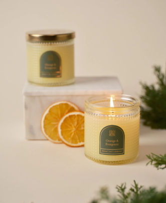 Orange and Evergreen Candle - 6oz