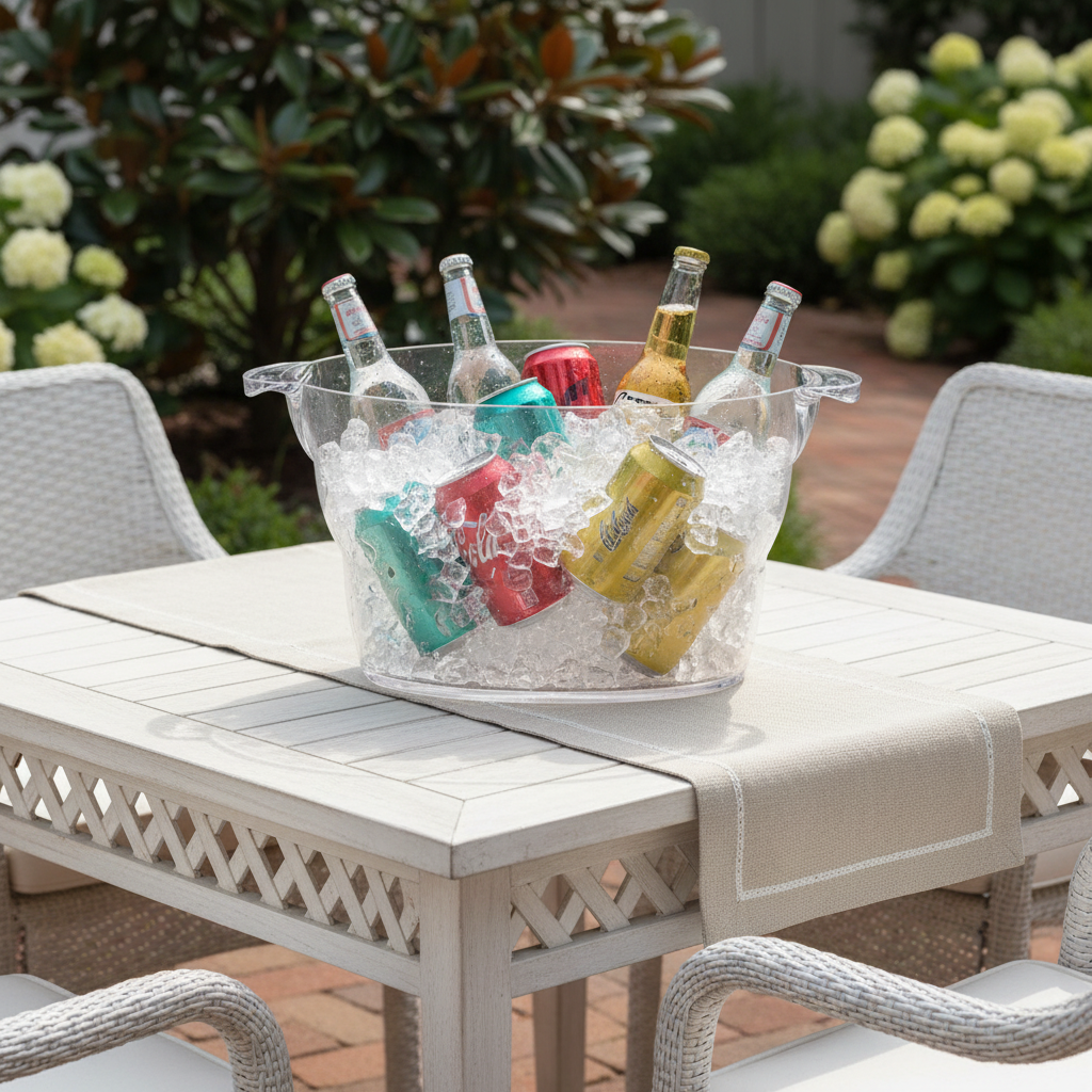 Outdoor patio beverage-tub lifestyle image