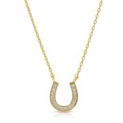 Jewelry - Necklace - Pave Horseshoe - Gold