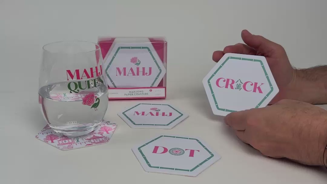 Load video: Household - Coaster - Let’s Mahjong- Paper - Set of 24